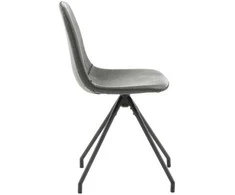 Venture Design Valgomasis kėdė, „Polar“ su sukimosi funkcija, 2 vnt., 54x44x88 cm, juoda