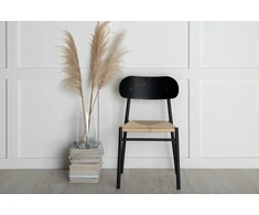 Venture Design Valgomasis kėdė, Polly plienas, 2 vnt., 53x45x81 cm, Juoda