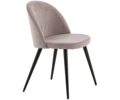 Venture Home Valgomojo kėdės Velvet, 2vnt., juodos/rožinės, velvetas