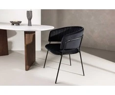Venture Design Valgomasis kėdė, Selma, 2 vnt., 58x54x82 cm, Juoda