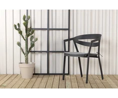 Venture Design Valgomasis kėdė, Skilčių, 62x59x76 cm, Juoda