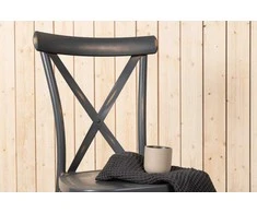 Venture Design Valgomasis kėdė, Tablas 2 vnt., 48x48x88 cm, Tamsiai pilka