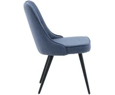 Venture Design Valgomojo kėdė, aksomas, 66x50x88.5 cm, mėlyna