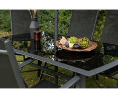 Lauko baldų komplektas Venture Design Valgomasis komplektas, Brekki, Stalas: 73x150x90 cm Kėdė: 62x108x55 cm, Juoda