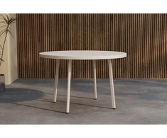 Venture Design Valgomasis stalas, 120 cm, smėlio spalvos, aliuminis