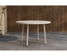 Venture Design Valgomasis stalas, 120 cm, smėlio spalvos, aliuminis