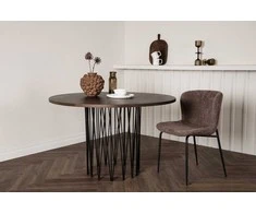 Venture Design Valgomasis stalas, akmuo, ø120 cm, mocca