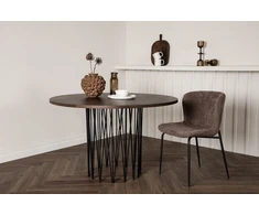 Venture Design Valgomasis stalas, akmuo, ø120 cm, mocca