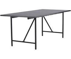 Venture Design Valgomasis stalas, Astrid, 200x90 cm, Juodas