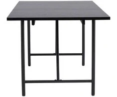 Venture Design Valgomasis stalas, Astrid, 200x90 cm, Juodas