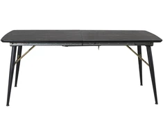 Venture Design Valgomasis stalas, auksinis pratęsimas, 180x75x85 cm, juodas