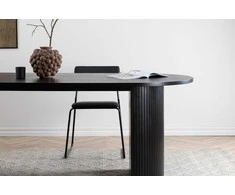 Venture Design Valgomasis stalas, Bianca ovalus, 75x200x90 cm, juodas