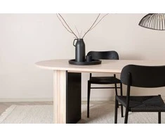 Venture Design Valgomasis stalas, Bianca ovalus, 75x200x90 cm, Balta