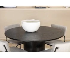 Venture Design Valgomasis stalas, Bianca, ⌀110 cm, Juodas, Kėdė, Kenth, 52x76x40 cm, Šviesiai pilka