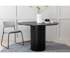 Venture Design Valgomasis stalas, Bianca, ø110 cm, Juodas