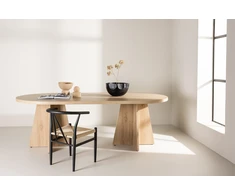 Venture Design Valgomasis stalas, Bootcut, 230x115 cm, Natūrali spalva