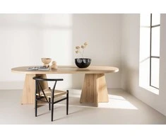 Venture Design Valgomasis stalas, Bootcut, 230x115 cm, Natūrali spalva