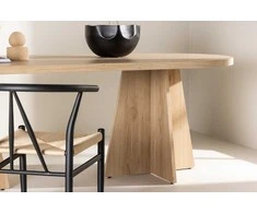 Venture Design Valgomasis stalas, Bootcut, 230x115 cm, Natūrali spalva