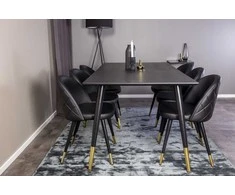 Venture Design Valgomasis stalas, Dipp, 180x90 cm, Juodas