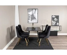 Venture Design Valgomasis stalas, Dipp, 75x120x85 cm, Juodas