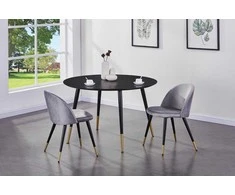 Venture Design Valgomasis stalas, Dipp, ø115 cm, Juodas