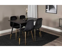 Venture Design Valgomasis stalas, Dipp, 75x120x85 cm, Juodas