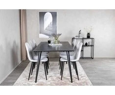 Venture Design Valgomasis stalas, Dipp, 180x90 cm, Juodas