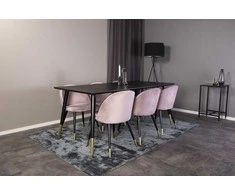 Venture Design Valgomasis stalas, Dipp, 180x90 cm, Juodas
