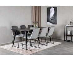 Venture Design Valgomasis stalas, Dipp, 180x90 cm, Juodas