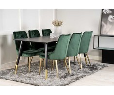Venture Design Valgomasis stalas, Dipp, 180x90 cm, Juodas