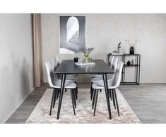 Venture Design Valgomasis stalas, Dipp, 180x90 cm, Juodas