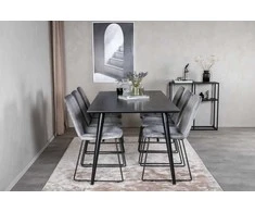 Venture Design Valgomasis stalas, Dipp, 180x90 cm, Juodas