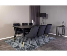 Venture Design Valgomasis stalas, Dipp, 180x90 cm, Juodas