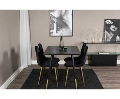 Venture Design Valgomasis stalas, Dipp, 75x120x85 cm, Juodas