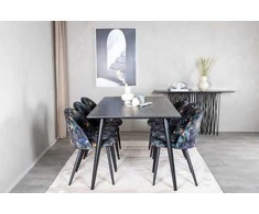 Venture Design Valgomasis stalas, Dipp, 180x90 cm, Juodas