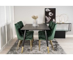Venture Design Valgomasis stalas, Dipp, 180x90 cm, Juodas