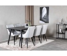 Venture Design Valgomasis stalas, Dipp, 180x90 cm, Juodas