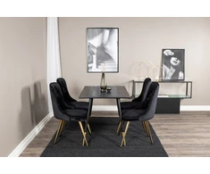 Venture Design Valgomasis stalas, Dipp, 75x120x85 cm, Juodas