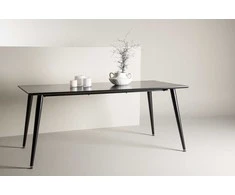 Venture Design Valgomasis stalas, Dipp, 180x90 cm, Juodas