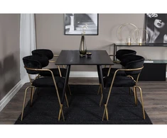 Venture Design Valgomasis stalas, Dipp, 75x120x85 cm, Juodas