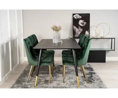 Venture Design Valgomasis stalas, Dipp, 180x90 cm, Juodas