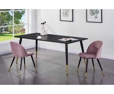 Venture Design Valgomasis stalas, Dipp, 180x90 cm, Juodas