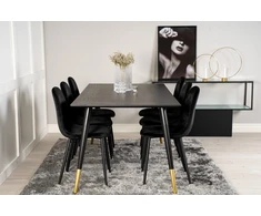 Venture Design Valgomasis stalas, Dipp, 180x90 cm, Juodas