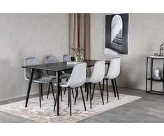 Venture Design Valgomasis stalas, Dipp, 180x90 cm, Juodas