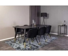 Venture Design Valgomasis stalas, Dipp, 180x90 cm, Juodas