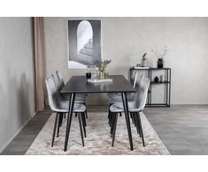 Venture Design Valgomasis stalas, Dipp, 180x90 cm, Juodas