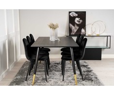 Venture Design Valgomasis stalas, Dipp, 180x90 cm, Juodas