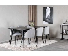 Venture Design Valgomasis stalas, Dipp, 180x90 cm, Juodas