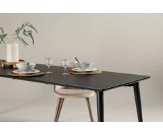 Venture Design Valgomasis stalas, Ellis, 85x230 cm, Juodas