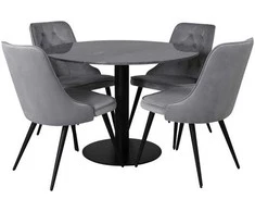 Venture Design Valgomasis stalas, Estelle, ø106 cm, Juodas